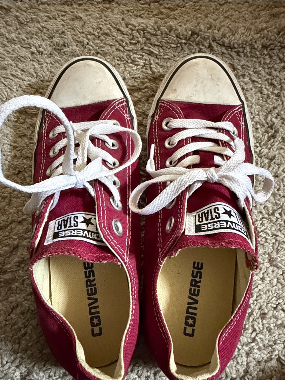 Burgundy converse
